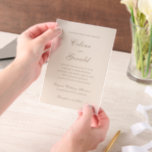 Invitations En Vélin Celine Sandy Neutrals Mariage élégant<br><div class="desc">Invitations de mariage classiques avec un design simple et intemporel avec un script élégant et des polices serif traditionnelles.</div>