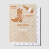 Invitations En Vélin Chaussures de Débutante Rustique Occidental Mariag (Décalage (Invitation))