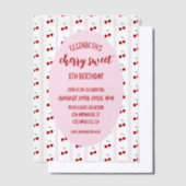 Invitations En Vélin Cherry Sweet Anniversaire (Compenser)
