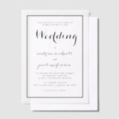 Invitations En Vélin Chic Calligraphie Script Mariage classique (Compenser)