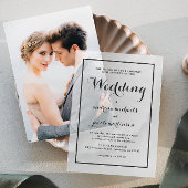 Invitations En Vélin Chic Calligraphie Script Mariage classique