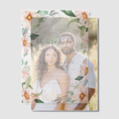 Invitations En Vélin Chic Eucalyptus Peach Roses Nuestra Boda Mariage (Décalage (Couple))