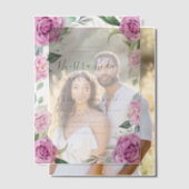 Invitations En Vélin Chic Eucalyptus violet Roses Nuestra Boda Mariage (Décalage (Couple))