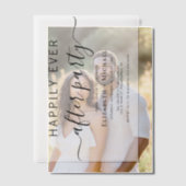 Invitations En Vélin Chic Heureusement Jamais Après La Réception De Mar (Décalage (Couple))