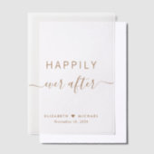 Invitations En Vélin Chic Heureusement Jamais Après Mariage Or (Compenser)