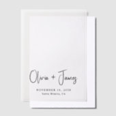 Invitations En Vélin Chic Mariage Monogramme superposition (Compenser)