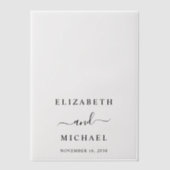 Invitations En Vélin Chic Mariage Monogramme superposition (Recto)