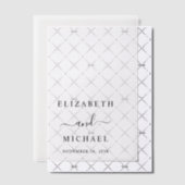 Invitations En Vélin Chic Mariage Monogramme superposition (Décalage (Invitation))