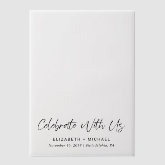 Invitations En Vélin Chic Mariage Monogramme superposition (Recto)