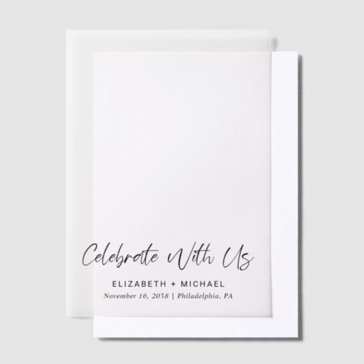 Invitations En Vélin Chic Mariage Monogramme superposition (Compenser)