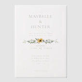 Invitations En Vélin Chic Pays Aquarelle Floral Mariage (Recto)