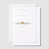 Invitations En Vélin Chic Pays Aquarelle Floral Mariage (Compenser)