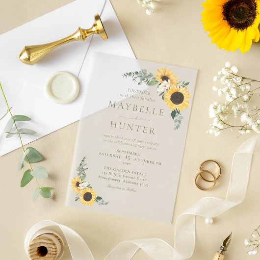 Invitations En Vélin Chic Pays Aquarelle Floral Mariage