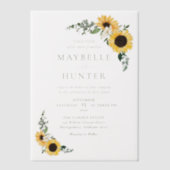 Invitations En Vélin Chic Pays Aquarelle Floral Mariage (Recto)