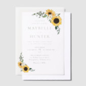 Invitations En Vélin Chic Pays Aquarelle Floral Mariage (Compenser)