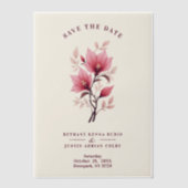 Invitations En Vélin Chic Romantic Floral Botanical Posy in Pink (Recto)