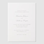 Invitations En Vélin Christine Elegant Wedding Enregistrer la date (Recto)