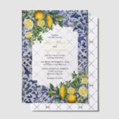 Invitations En Vélin Citrons méditerranéens Portugais Mariage (Décalage (Invitation))