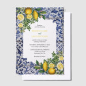 Invitations En Vélin Citrons méditerranéens Portugais Mariage (Compenser)