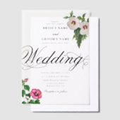 Invitations En Vélin Clair acrylique Mariage d'hibiscus tropicaux (Compenser)