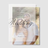 Invitations En Vélin Clair Elegant Luxe Mariage Overlay (Décalage (Couple))