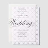 Invitations En Vélin Clair Elegant Luxe Mariage Overlay (Décalage (Invitation))