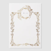 Invitations En Vélin Classic Elegant Gold Crest Wreath Mariage superpos (Recto)