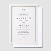Invitations En Vélin Classic Elegant Gold Photo Overlay Mariage (Compenser)