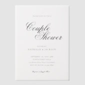 Invitations En Vélin Classic Elegant Script Couple Shower (Recto)