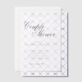 Invitations En Vélin Classic Elegant Script Couple Shower (Décalage (Invitation))