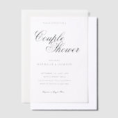 Invitations En Vélin Classic Elegant Script Couple Shower (Compenser)