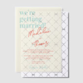 Invitations En Vélin Classic Summer Pastel Whimsical Script Mariage (Décalage (Invitation))