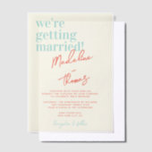 Invitations En Vélin Classic Summer Pastel Whimsical Script Mariage (Compenser)