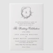 Invitations En Vélin classique classique classique classique mariage mo (Recto)