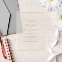 Classique Ivory et Or Mariage Enregistrer la Date