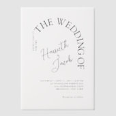 Invitations En Vélin Classique moderne l'Arc Le Mariage (Recto)