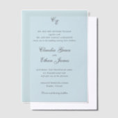 Invitations En Vélin Claudia Powder Blue Mariage élégant (Compenser)
