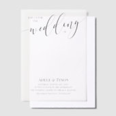 Invitations En Vélin Clear Space Rejoignez-nous Black Calligraphy Maria (Compenser)