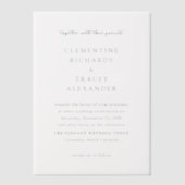 Invitations En Vélin Clementine Elegant Mariage moderne (Recto)