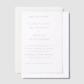 Invitations En Vélin Clementine Elegant Modern Wedding Enregistrer la d (Compenser)