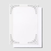 Invitations En Vélin Coin géométrique Bordure Élégante Découpage minima (Compenser)