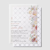 Invitations En Vélin Colorful Flowers, Wildflowers, Boho, Baptism (Décalage (Invitation))