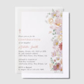 Invitations En Vélin Colorful Flowers, Wildflowers, Boho, Confirmation (Compenser)