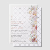 Invitations En Vélin Colorful Flowers, Wildflowers, First Communion (Décalage (Invitation))