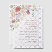Invitations En Vélin Colorful Flowers, Wildflowers, First Communion (Décalage (Invitation))