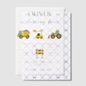 Invitations En Vélin Conception à thème de construction Anniversaire (Décalage (Invitation))