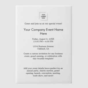Invitations En Vélin Conception de l'image de marque pour les événement