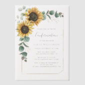 Invitations En Vélin Confirmation du script d'eucalyptus de tournesol f (Recto)