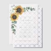 Invitations En Vélin Confirmation du script d'eucalyptus de tournesol f (Décalage (Invitation))