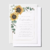 Invitations En Vélin Confirmation du script d'eucalyptus de tournesol f (Compenser)